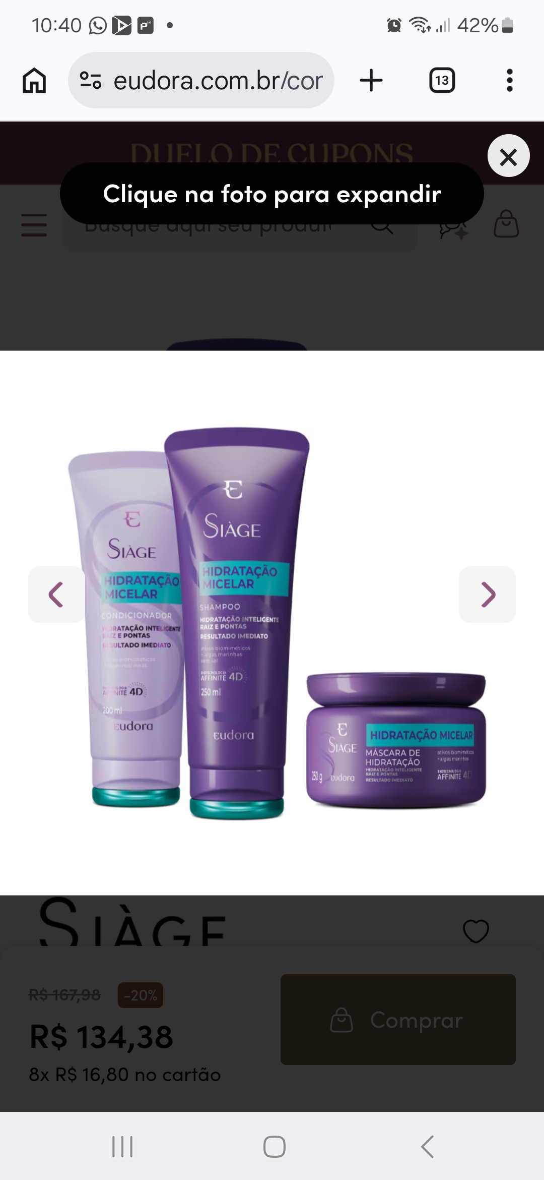 Cosméticos com desconto